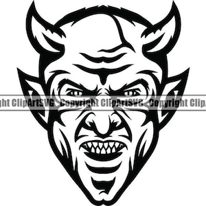 Teufel #1 Evil Satan Dämon Horn Hölle Maskottchen Kopf Gesicht Cartoon College High School Mannschaft Sport Logo .SVG .PNG Clipart Vektor Cricut Cut Cutting