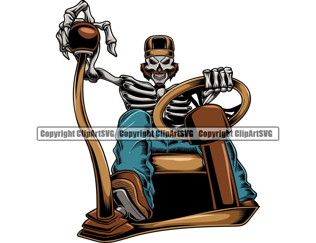 Esqueleto Rigg Cráneo Esqueleto Semi Tractor Remolque Camiones Conductor de camión ...