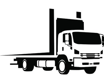 Truck Driver #27 Trucker Big Rigg 18 Wheeler Semi Tractor Trailer Cab Flat Bed Company Trucking Logo.SVG .EPS .PNG Vector Cricut Cut Cutting