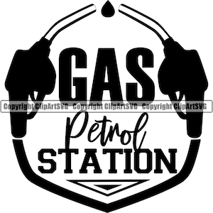 Bomba de gasolina Boquilla de gas Mango Combustible Petro Diesel Estación de servicio de petróleo Garaje Transporte Logotipo SVG PNG Vector Cricut Corte Corte
