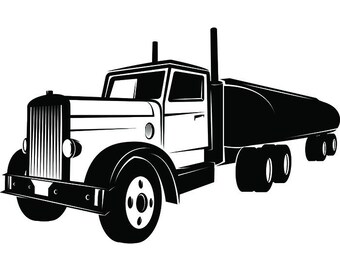 Truck Driver #26 Trucker Big Rigg 18 Wheeler Semi Tractor Trailer Cab Flat Bed Company Trucking Logo.SVG .EPS .PNG Vector Cricut Cut Cutting
