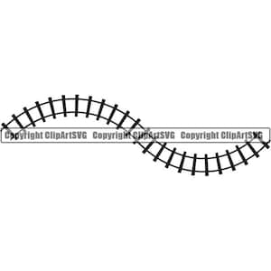 Train Track Wavy Line Frame Border Railroad Railway Metro Monorail Subway Trolley Transport Ride Art Logo SVG PNG Clipart Vector Cricut Cut