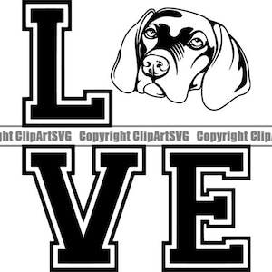Vizsla #3 Liebe Pfoten Hunderasse Stammbaum Hunde Reinrassige K-9 Haustier Jagdhund Tier Weimaraner Logo .SVG .PNG Clipart Vektor Cricut Schneiden Schneiden