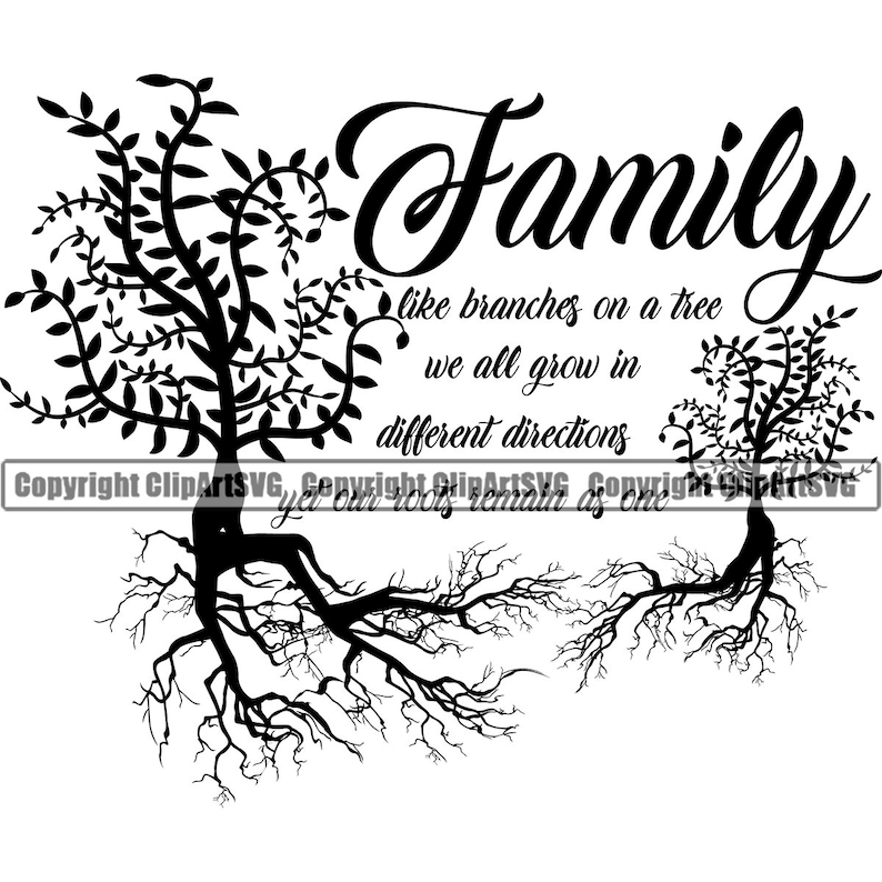 Family Tree Roots Life Love Grow Growing Branch Growth  Etsy