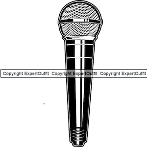 Microfono Audio Registrazione audio Registra voce Microfono Musica Studio Attrezzatura Trasmissione radiofonica Podcast. SVG. PNG Clipart vettoriale Cricut Taglio Taglio