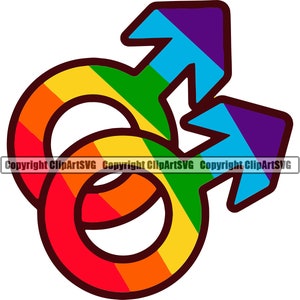 Gay Pride Symbol Regenbogen Flagge LGBT Pride Rechte Homosexuell Lesben Liebe Kunst Design Element Symbol Logo SVG PNG Clipart Vektor schneiden geschnitten Datei
