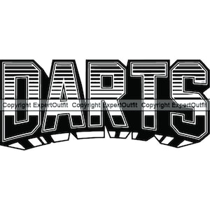 Sport Darts Dartscheibe werfen Text Typografie Kalligraphie Logo Design Word Type Text Logo.SVG .PNG Clipart Vektor Cricut Cut Schneiden Schneiden