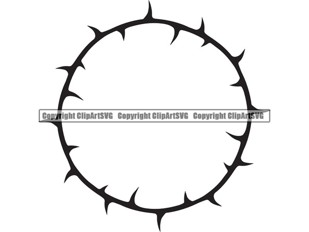 Flower Thorn Round Circle Shield Frame Border Background Plant Stem