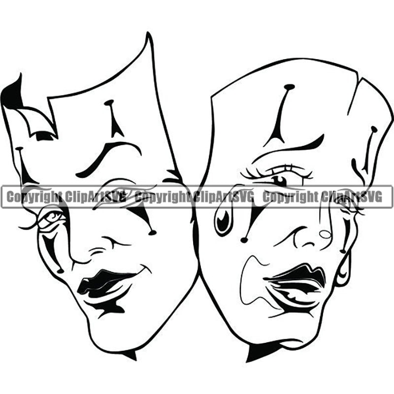PNG File Chicano Sexy Clown Face Colour Girls Tattoo Stencil for Cricut  Vinyl Cutter 
