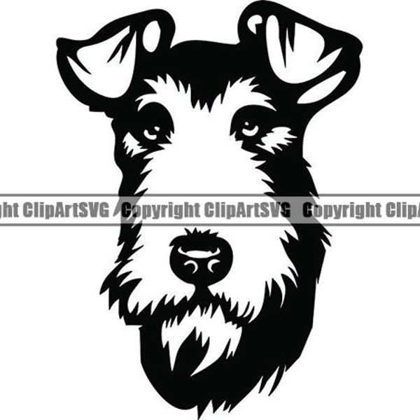 Fox Terrier #7 Adorable Dog Smiling Puppy Paws Pedigree Purebred Pet Breed K-9 Jack Russell Logo .SVG .PNG Clipart Vector Cricut Cut Cutting
