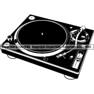 Plattenspieler #11 Plattenspieler Mixer DJ Disc Jockey DJ Spinning Scratchen Album Vinyl Musik Club Party .SVG .EPS Vektor Cricut Cut Cutting