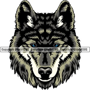 Wolf wolven mooie dieren mascotte schoolteam hoofd gezicht sport kunst pictogram label tekst ontwerp logo SVG PNG clipart knippen