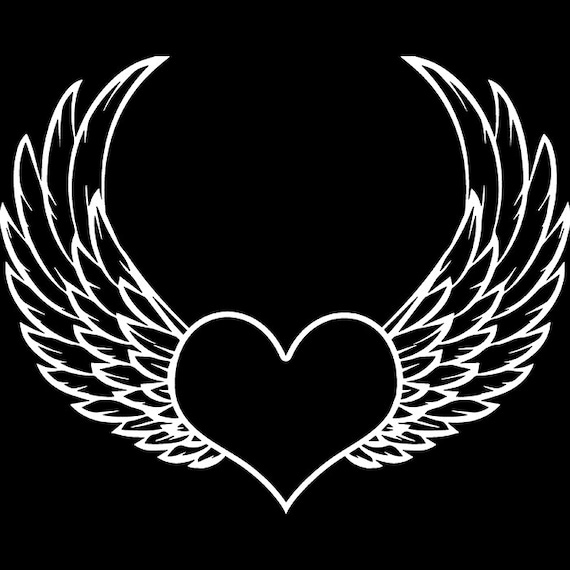Heart Wings 5 Love Symbol Angel Tattoo Tat Valentines Art ...