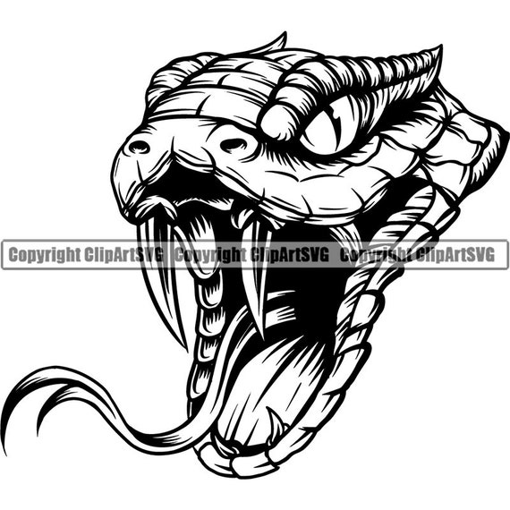 Rattlesnake Snake Head Reptile Wildlife Wild Animal Zoo Mascot Cobra Viper  Python Design Art Logo.svg .PNG Clipart Vector Cricut Cut Cutting - Etsy