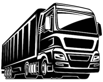 Truck Driver #4 Trucker Big Rigg 18 Wheeler Semi Tractor Trailer Cab Flat Bed Company Trucking Logo .SVG .EPS .PNG Vector Cricut Cut Cutting