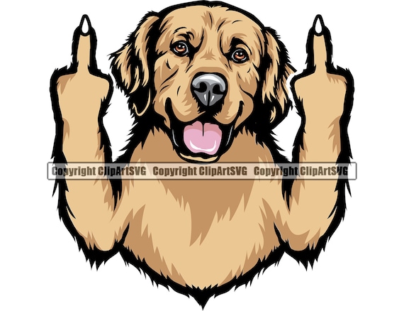 ゴールデン レトリバー 犬 中指 品種 足 子犬 ペット 面白い アート