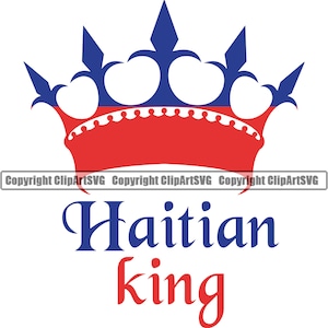 Haiti Haitian King Crown Royalty Flag Country World Nation Map Sign Symbol Design Element Art Logo SVG PNG Clipart Vector Cutting Cut File