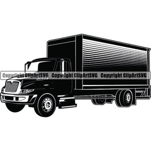 Cargo Truck #4 Boxes Cargo Tractor Trailer Big Rig Driver Trucker Shipping Moving Company Trucking Logo .SVG .PNG Vector Cricut Cut Cutting