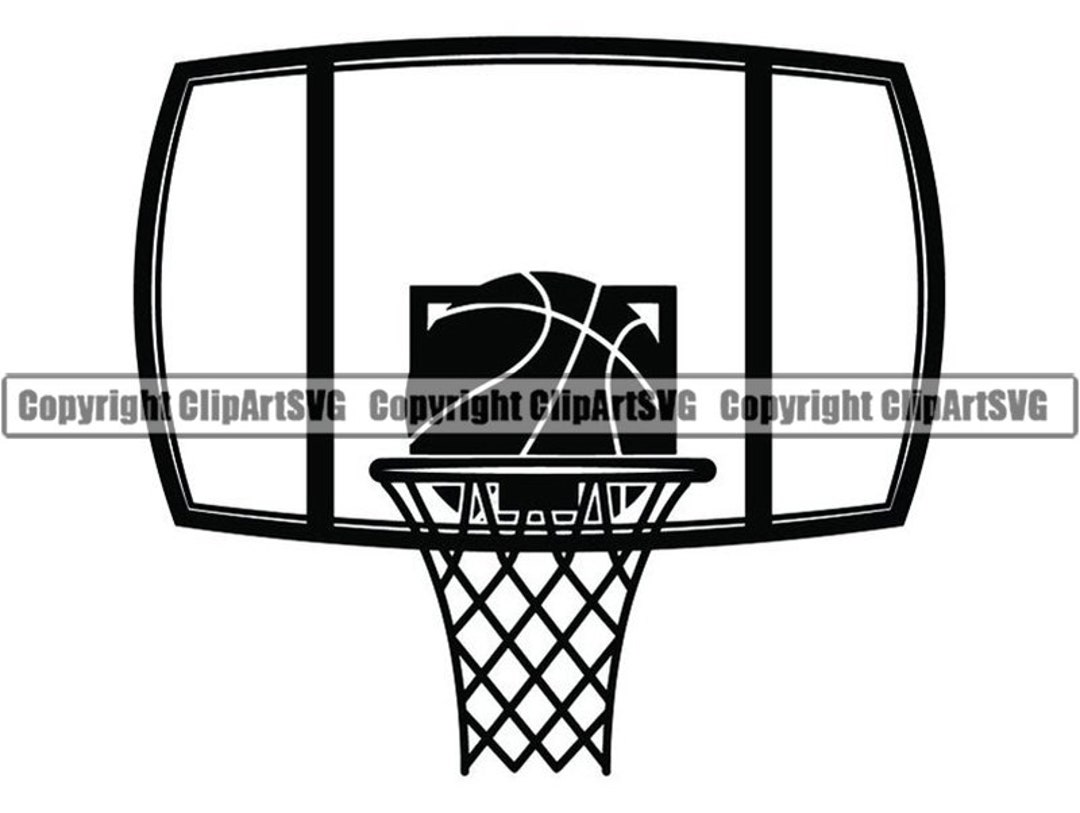 Basketball Backboard SVG PNG JPG Hoop Clipart Sports 