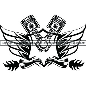 Mechanic Logo Custom Hot Rod Piston Auto Car Biker Power Motor Fix Repair Service Shop Garage Tool.SVG.PNG Clipart Vector Cut Cricut Cutting