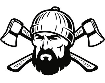 Download Lumberjack Logo #4 Axes Crossed Tool Chop Forrest Trees ...