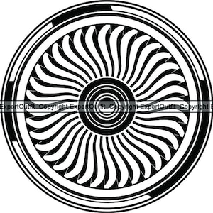 Flygplan Turbin #15 Flygplan Flygning Lufttransport Flyga Himmel Jet Flygbolag Dragkraft Vindmotor .SVG .PNG Clipart Clipart Vektor Klipp Skärning