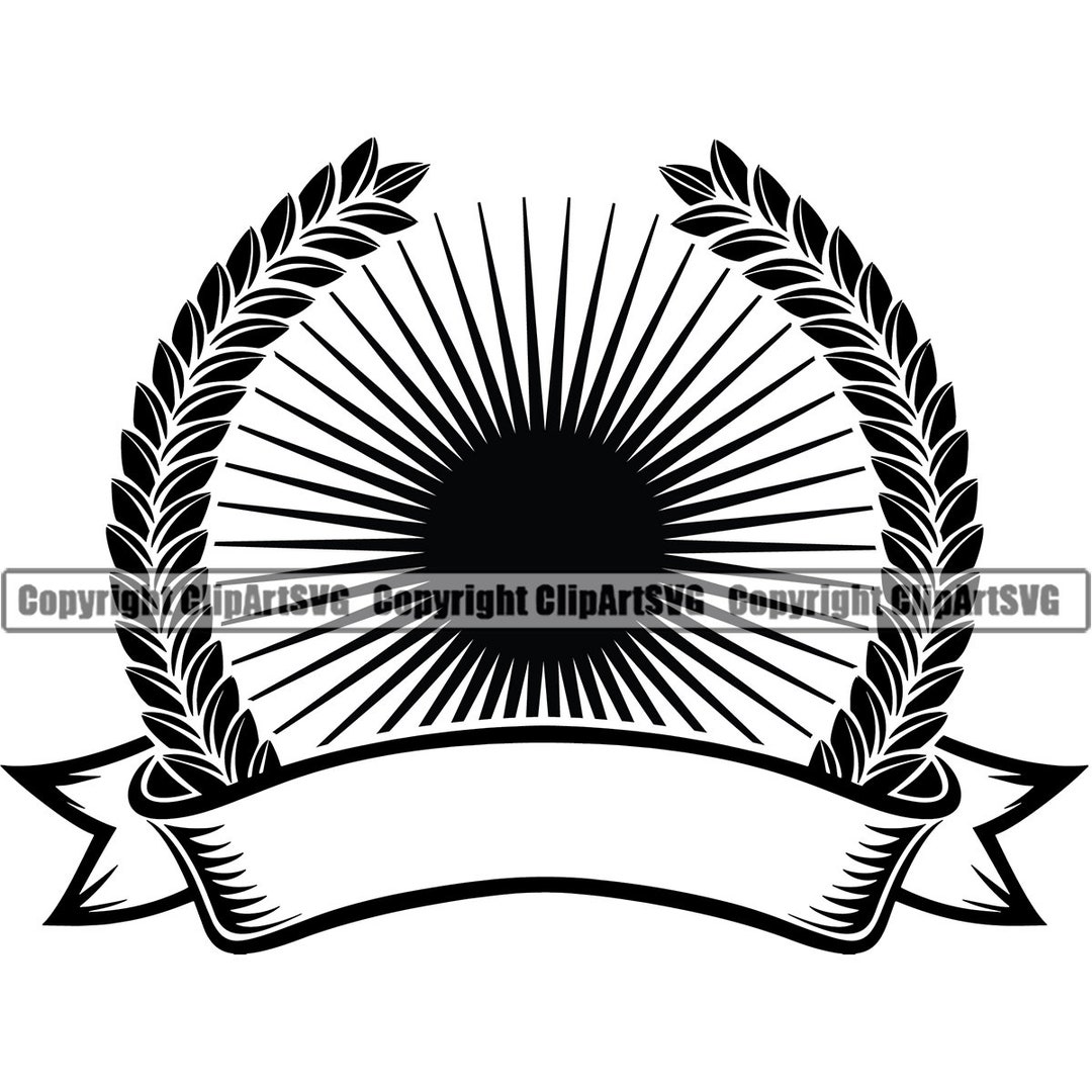 Vintage Ribbon Banner Scroll Label Sticker Emblem Badge Decorative ...