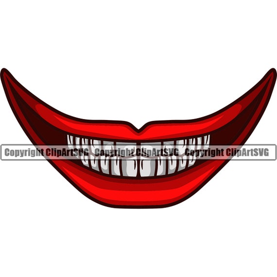 Joker Smile Clown Laughing Ha Funny Mouth Mask Evil Grin | Etsy