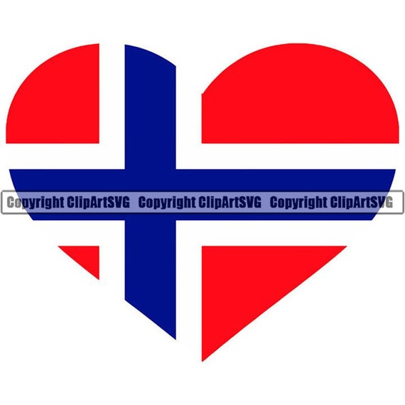 Norway Heart Shaped Flag Norwegian Scandinavian Viking Country Etsy