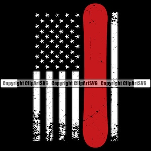 Snowboard USA Flagge Snowboard Snowboarder Ski Skifahren Skifahrer Kälte Athlet Piste Sprung Geschwindigkeit Design Logo SVG PNG Vektor Clipart Cricut Cut