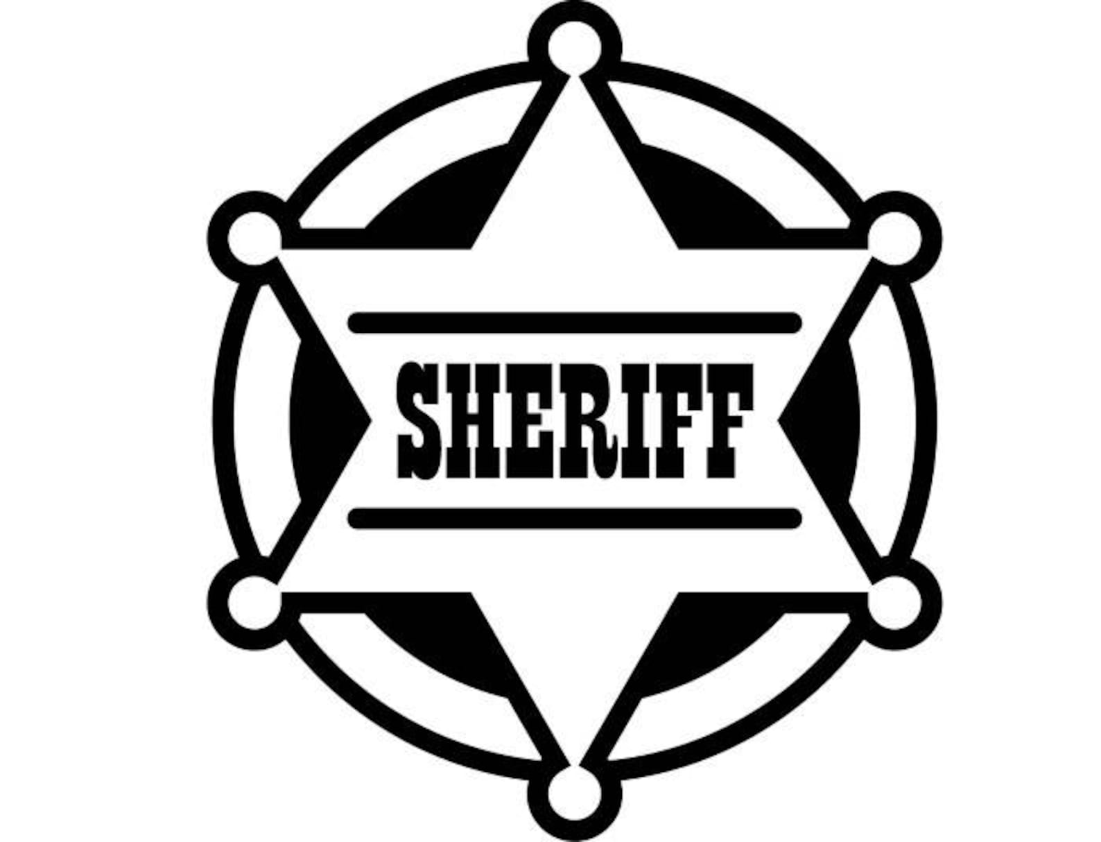 Sheriff Badge 2 Cowboy Western Rodeo Wild West Wrangler Etsy