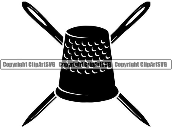 Seamstress Logo 4 Needle Thimble Thread Spool Stitch Clothes Etsy