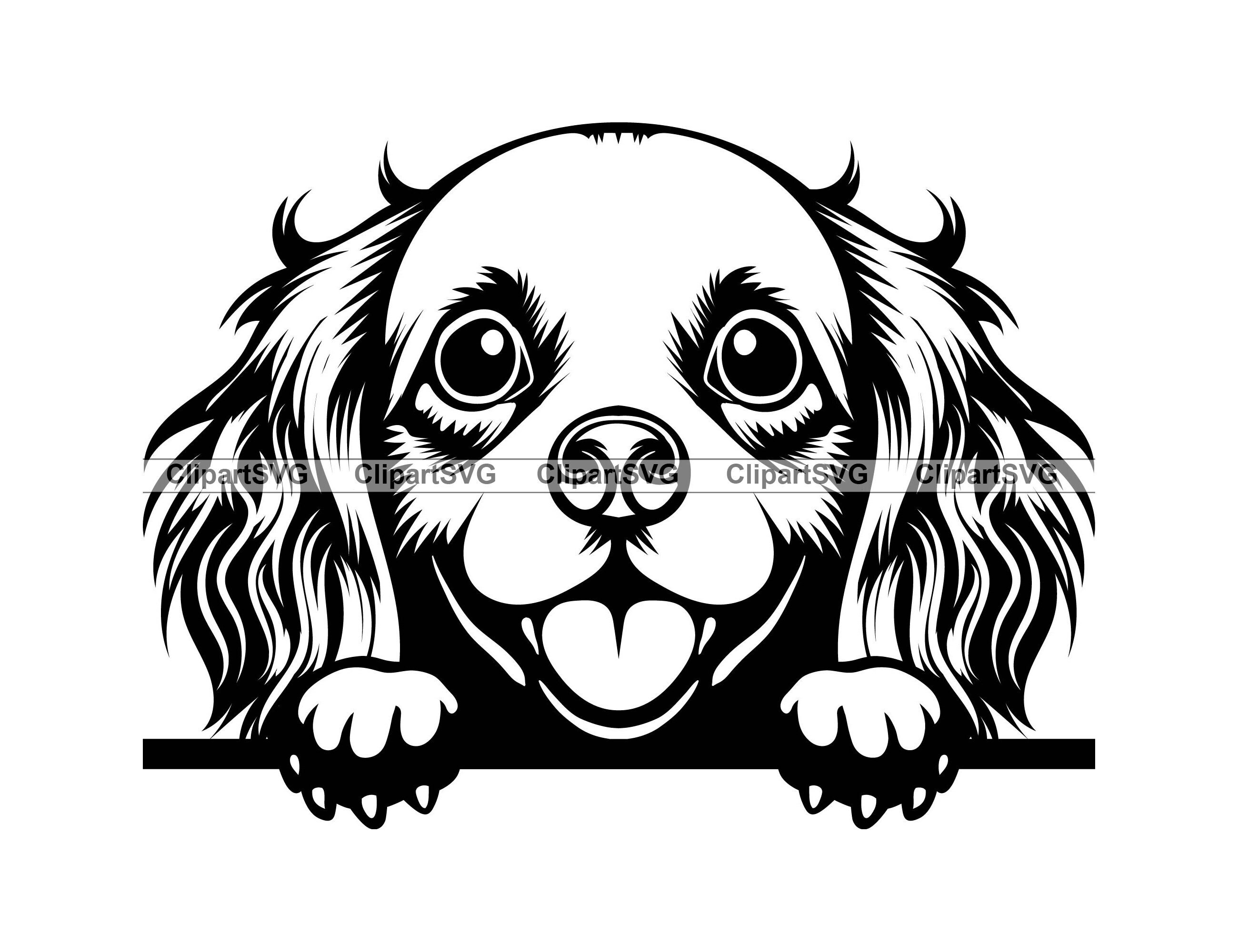 Cocker Spaniel Smiling Peeking Dog Happy Puppy Face Canine Pet Paw ...