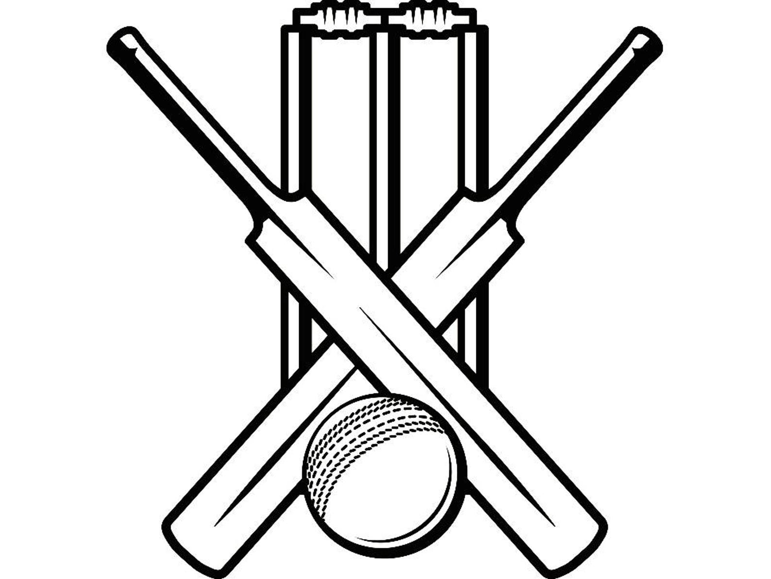 Cricket Logo 2 Batsman Bat Ball Field Sports Tournament | Etsy