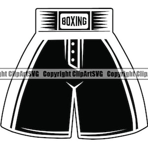 Boksbroek #2 Boxer Trunks Uniforme strijd vechten MMA Mixed Martial Art Kickboksuitrusting. SVG. PNG Clipart Vector Cricut Cut Cutting