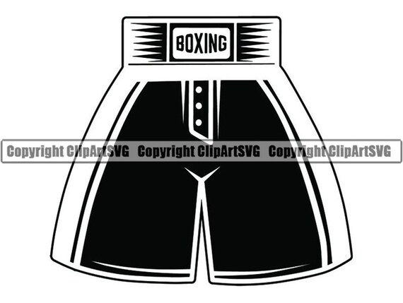 Boxing Shorts #2 Boxer Trunks Uniform Fight Fighting MMA Mixed Martial Art  Kickboxing Equipment Clipart Vector Cricut Cut Cutting