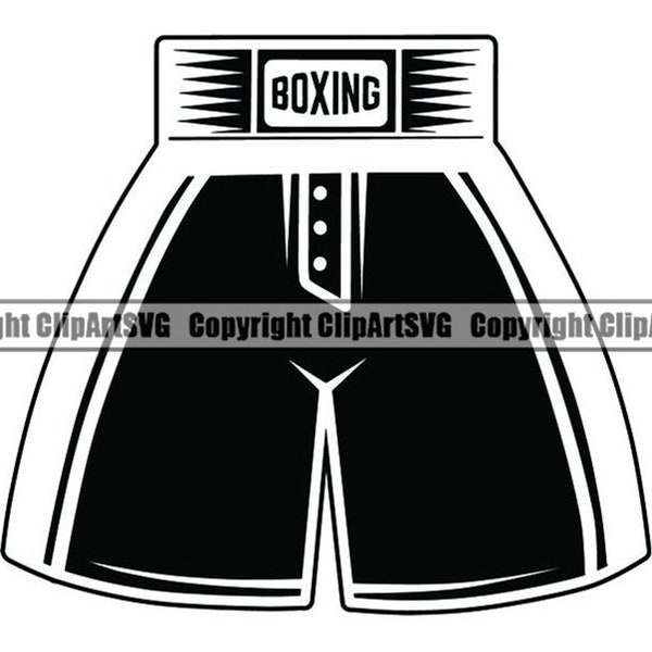 Boxing Shorts #2 Boxer Trunks Uniform Fight Fighting MMA Mixed Martial Art Kickboxing Equipment .SVG .PNG Clipart Vector Cricut Cut Cutting