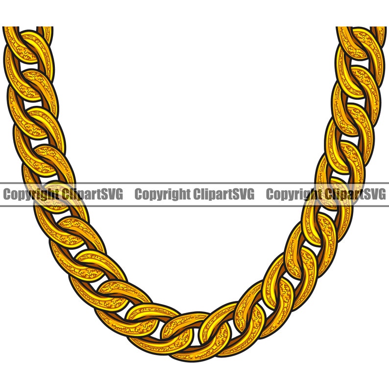 Diamond Gold Chain Link Necklace Jewelry Shiny Bling Rich Etsy