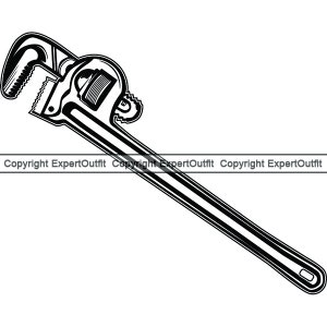 Pfeifenschlüssel #3 Einstellbare Werkzeug Werkzeugkasten Zungen-Nut-Gelenk-Multi-Rohr-Schlüssel Stopfbuchs-Mechaniker .SVG .PNG Vektor Cricut Cut Schneiden