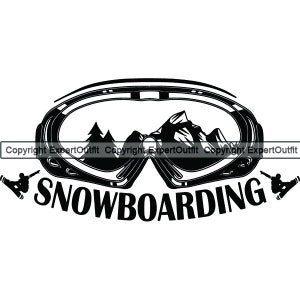 Snowboarding Snowboard Snowboarder Schneebrett Extremsport Text Logo Wort Zeichen Signage Emblem .SVG .PNG Clipart Vektor Cricut Schnitt Schneiden