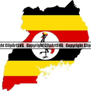 Uganda Ugandan Africa African Country World National Nation Flag Map Logo Art .JPG .PNG Clipart Clip Art Design Graphic Download