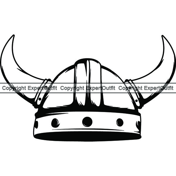 Viking Helmet #4 Horns Norway Sail Sailing Ancient Warrior Barbarian Medieval Armour Battle Ship .SVG .PNG Clipart Vector Cricut Cut Cutting