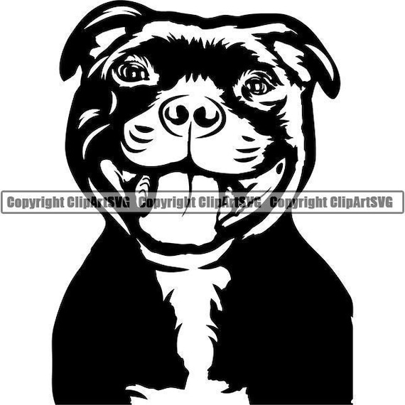 Staffie Puppy Umbrella - White Staffie Puppy Umbrella - White