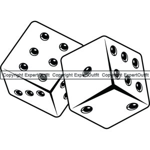 Dobbelstenen Set #9 Gokken Gok Casino Craps Inzet Weddenschappen Games Backgammon Kans Risico Win Winnaar. SVG. PNG Clipart Vector Cricut Cut Cutting