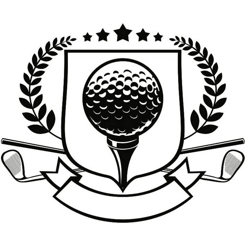 Golf Logo 28 Tournament Club Iron Wood Golfer Golfing Sport Etsy