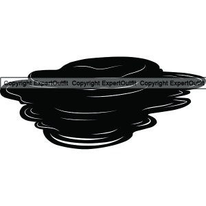 Water Puddle #1 Wet Splash Spill Beverage Liquid Paint Blood Spill Drip Horror Design Element .SVG .PNG Clipart Vector Cricut Cut Cutting