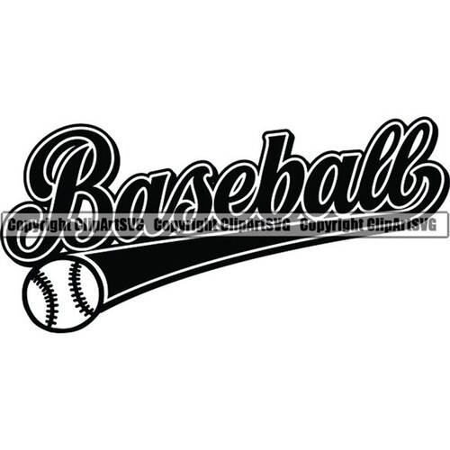 Baseball Logo 1 Text Word Flying Ball School Team Player Game - Etsy.de