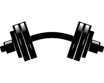 clipart barbell bent dumbbell svg curved weights weightlifting vector bar gym fitness bodybuilding workout cricut cardio cutting eps cut digital