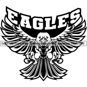 Eagle American Bald Maskot Skola Lag Huvud Ansikte Sport Esport Spel Emblem Sign Club Badge Art Ikon Text Design Logotyp SVG PNG Clipart Klippfil