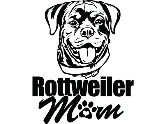 Rottweiler 47 Mom Love Dog Breed Animal Pet Guard Security Canine Pedigree Rotty Puppy Logosvg Png Clipart Vector Cricut Cut Cutting File